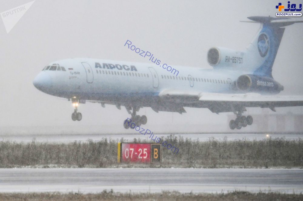 آخرین پرواز هواپیمای توپولوف ۱۵۴ روسی +عکس