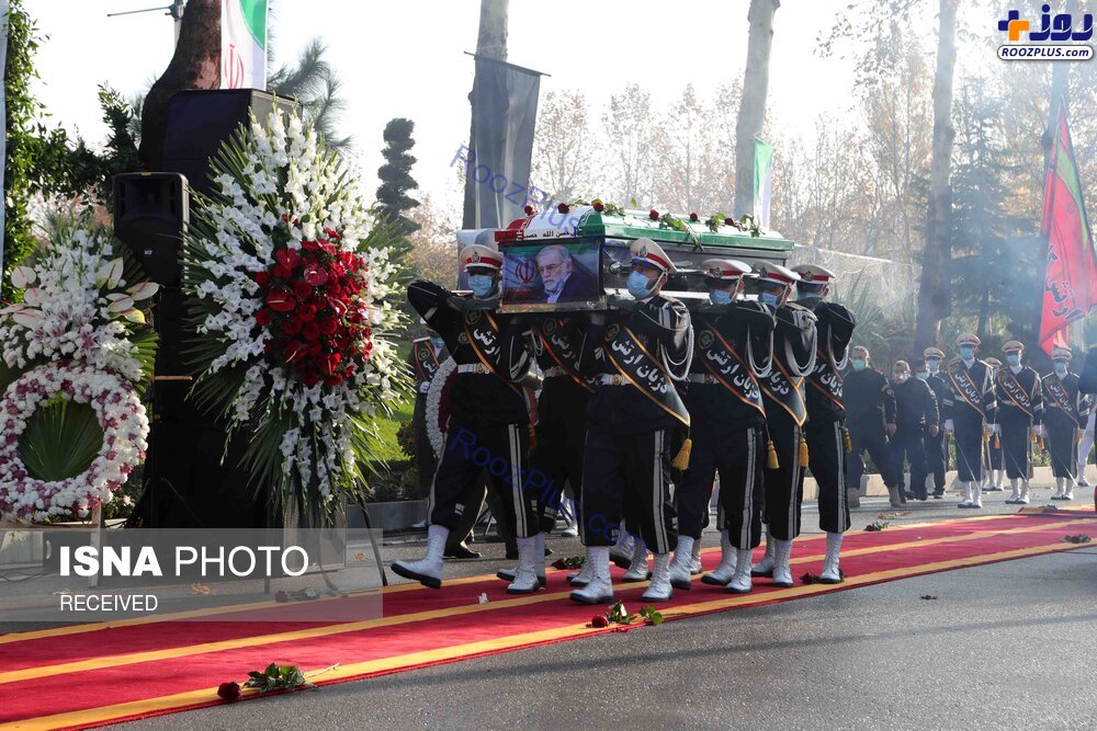 مراسم تشییع شهید فخری‌زاده با حضور فرماندهان عالی رتبه نظام +عکس