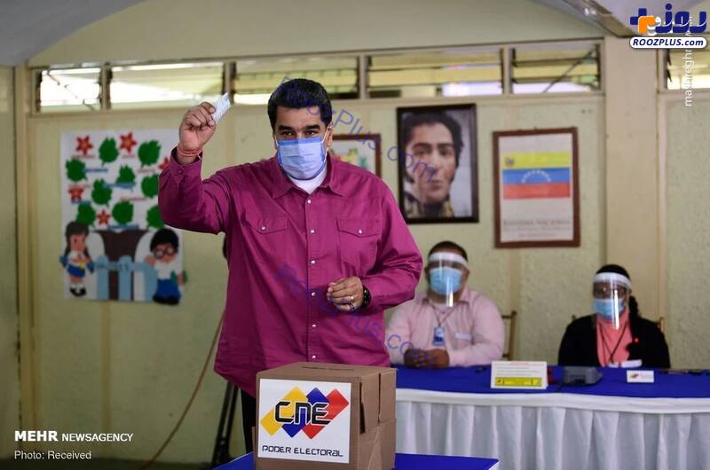نیکلاس مادورو پای صندوق رأی+عکس