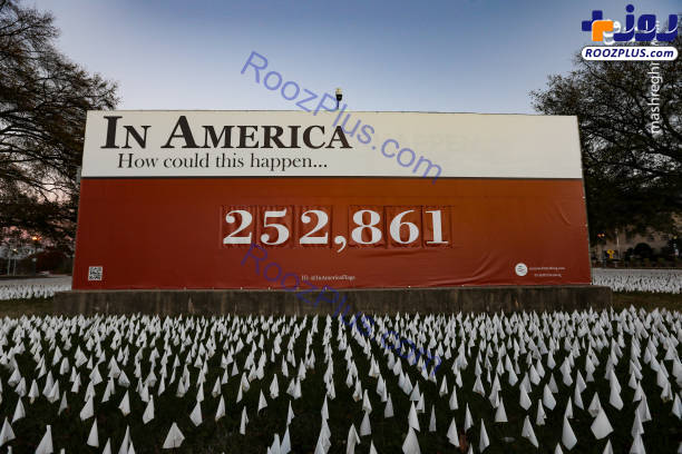 نصب ۲۵۰ هزار پرچم سفید به یاد قربانیان کرونا+عکس