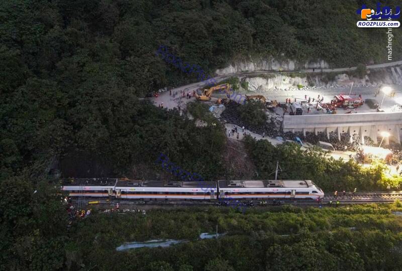 خروج مرگبار قطار از ریل در تایوان+عکس