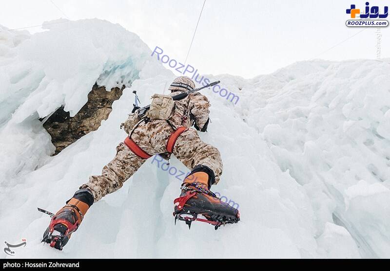 تمرین یخ نوردی یگان ویژه صابرین+عکس