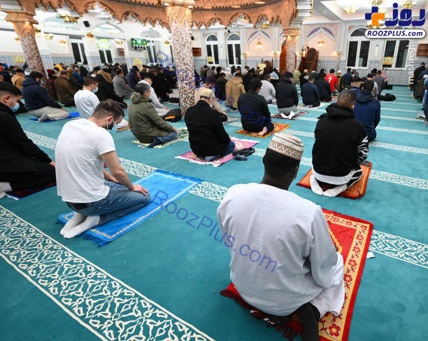 اقامه نماز جماعت در روز اول رمضان در فرانکفورت+عکس