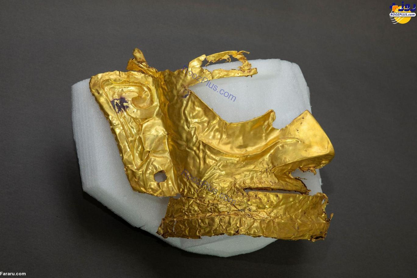 کشف ماسک طلای ۳ هزار ساله در چین +عکس