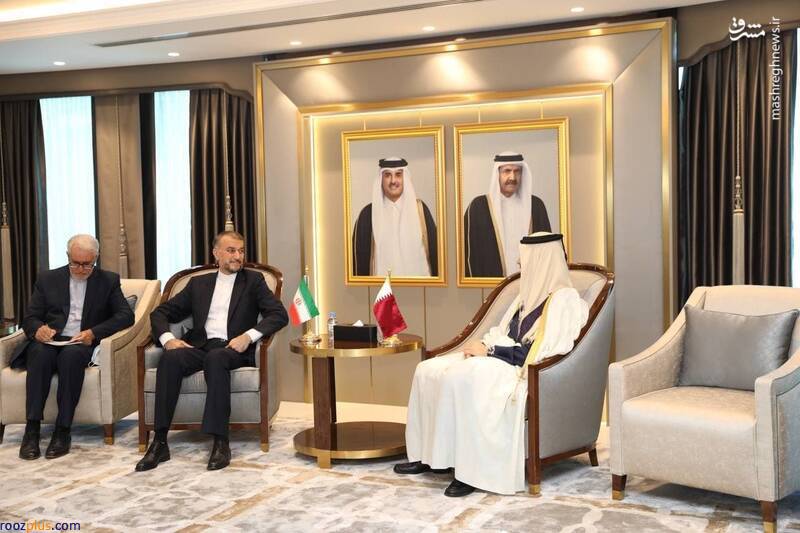 دیدار امیرعبداللهیان با وزیر خارجه قطر/عکس