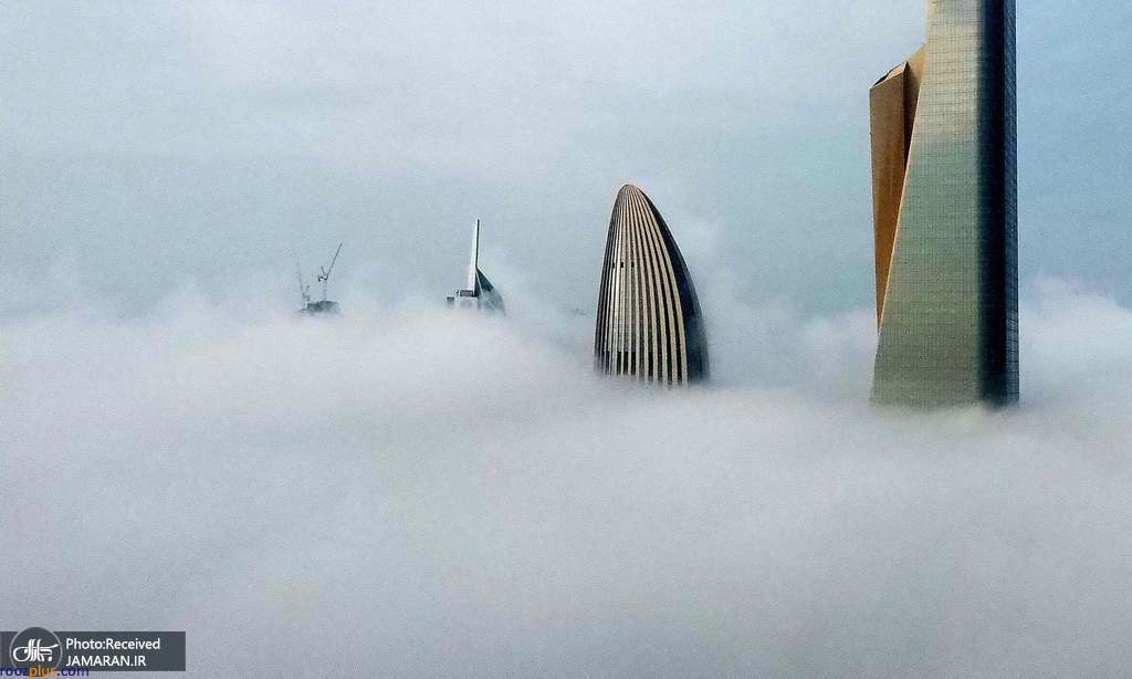 عکس/کویت زیر مه شدید