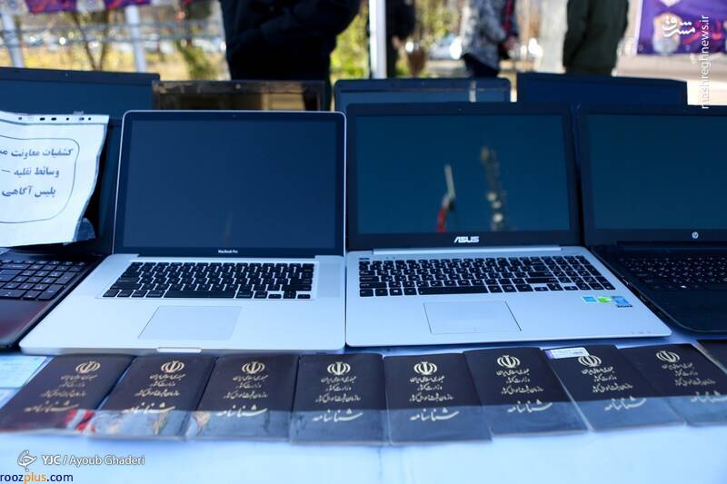 لپ تاپ‌های کشف شده از سارقین پایتخت/عکس