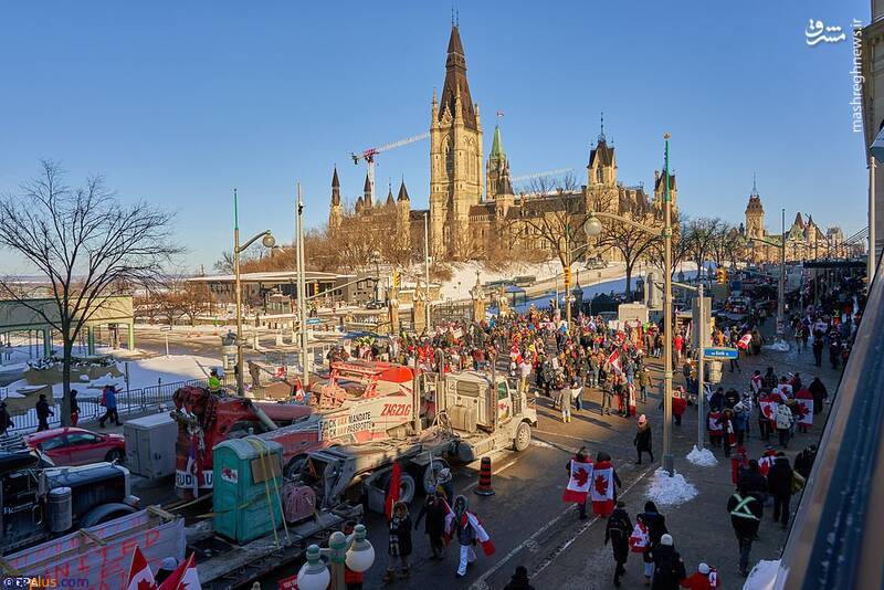 راه‌بندان در پایتخت کانادا/عکس