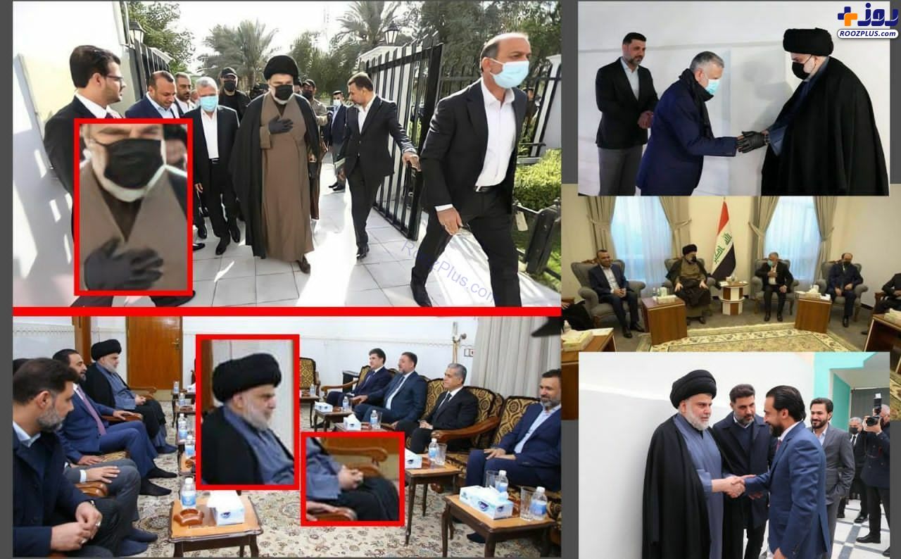تحلیل جالب یک عراقی درباره زبان بدن مقتدی صدر در دیدار با رهبران سنی و شیعه+عکس