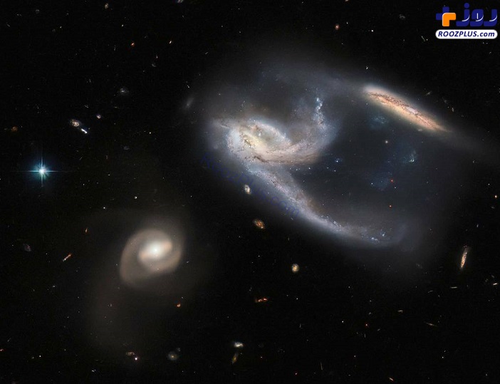 جدیدترین تصویر تلسکوپ هابل؛ یک تصویر و سه کهکشان