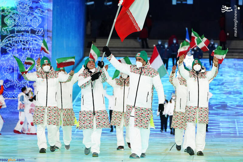 کاروان ایران در افتتاحیه المپیک زمستانی/عکس