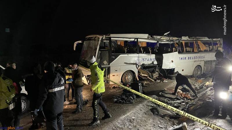 واژگونی مرگبار اتوبوس در ترکیه/عکس