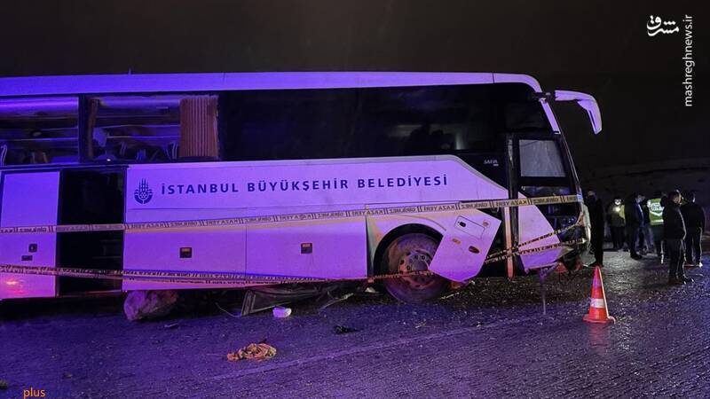 واژگونی مرگبار اتوبوس در ترکیه/عکس