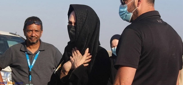 سفر آنجلینا جولی با حجاب به یمن / عکس