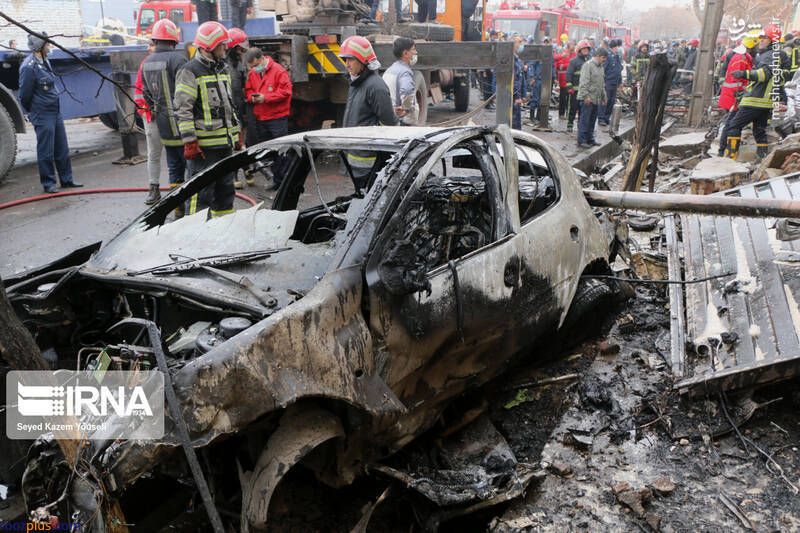 تصاویر جدید از محل سقوط جنگنده در تبریز