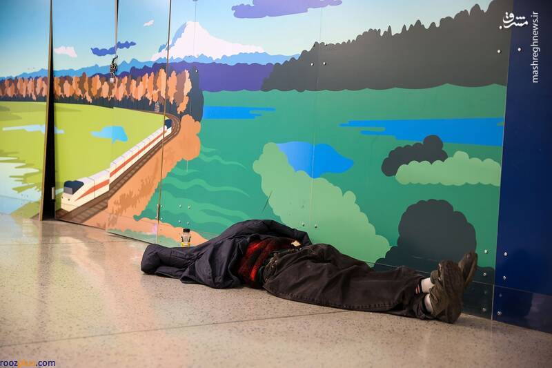 وضعیت زندگی فقرا در متروی نیویورک /عکس