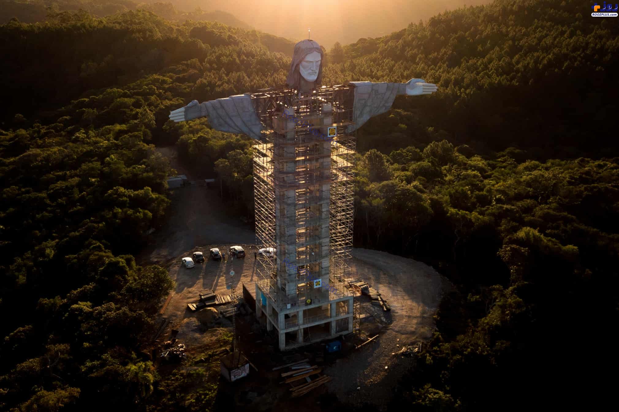 نمای هوایی از مجسمه مسیح در برزیل +عکس