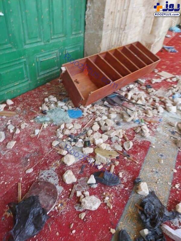 خسارت یورش صهیونیست‌ها به مسجدالاقصی+عکس