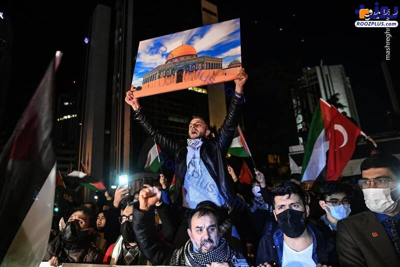 تظاهرات ده‌ها هزار نفری مردم ترکیه در حمایت از فلسطین +عکس