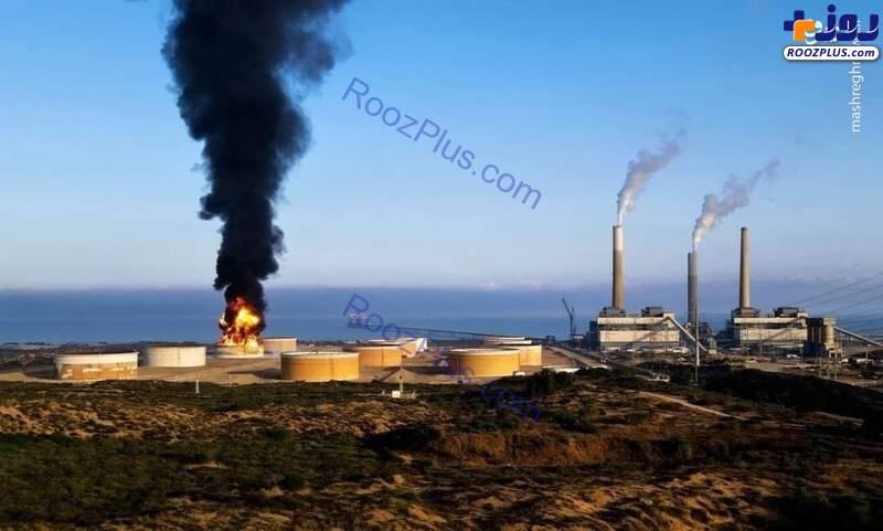 تاسیسات نفتی صهیونیست‌ها همچنان در آتش می‌سوزد/عکس