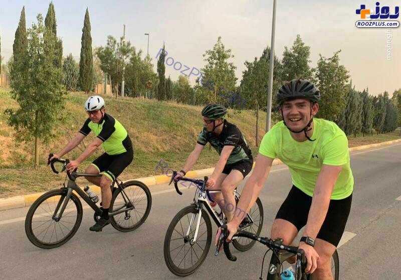 دوچرخه سواری رئیس اقلیم کردستان و سفیر انگلیس/عکس