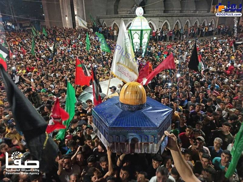 جشن مقاومت فلسطینیان پس از اعلام آتش بس +عکس