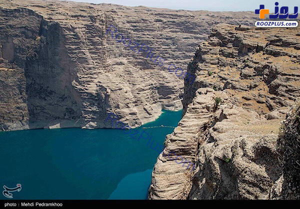 کاهش شدید حجم آب سد دز در خوزستان +عکس