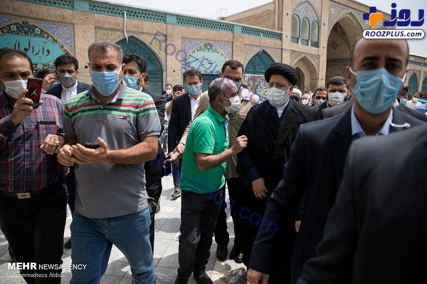 حجت الاسلام رئیسی پای درد دل مردم در بازار تهران +عکس