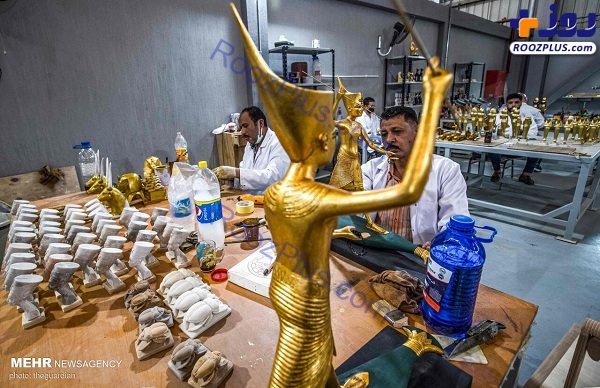 عکس/ساخت مجسمه فراعنه در مصر برای رقابت با چین