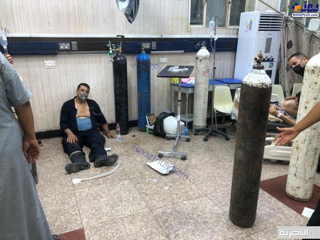 آتش‌سوزی در بیمارستان بیماران کرونایی در عراق/انفجار کپسول اکسیژن حادثه آفرید +عکس