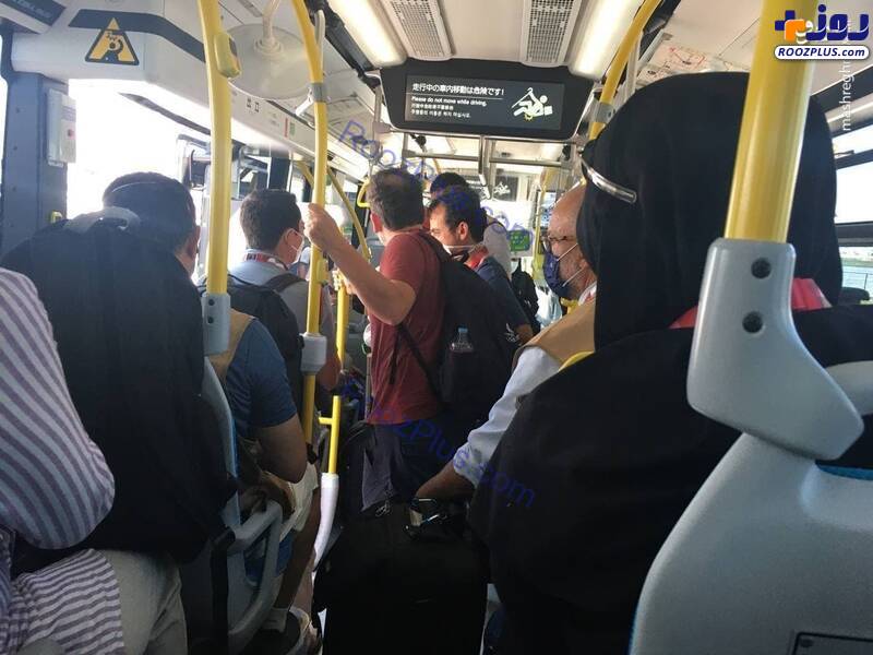 وضعیت اتوبوس مخصوص رسانه‌ها در توکیو +عکس