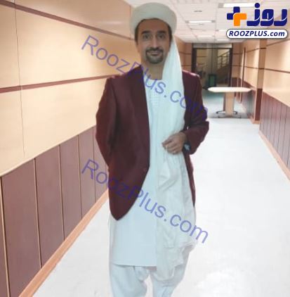 عکس/آقای مجری با لباس سنتی بلوچستان