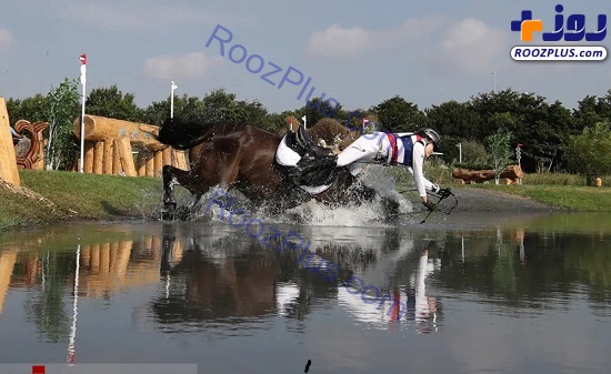 سقوط از روی اسب در حین مسابقات المپیک + عکس