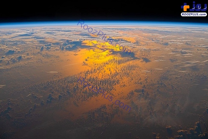 تصویر خیره کننده غروب خورشید از زاویه ایستگاه فضایی