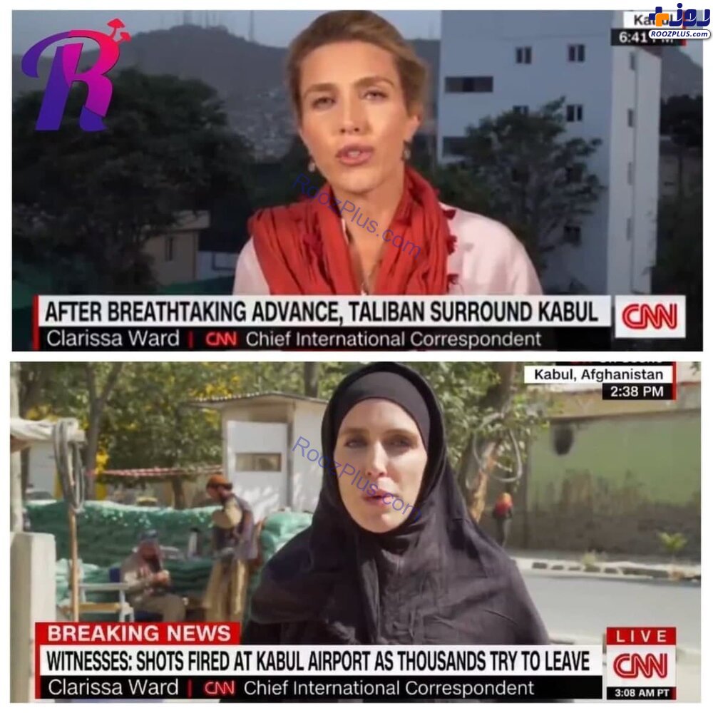 گزارشگر زن CNN در افغانستان قبل و بعد از حضور طالبان +عکس