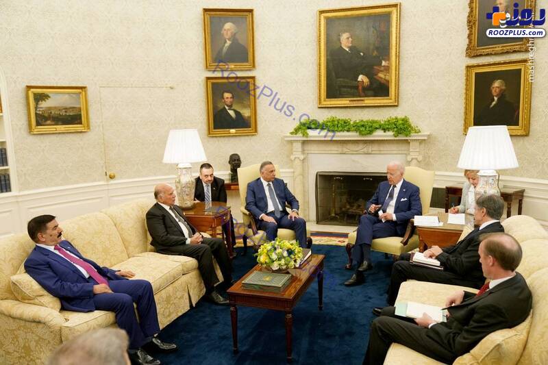 دیدار نخست وزیر عراق با بایدن +عکس