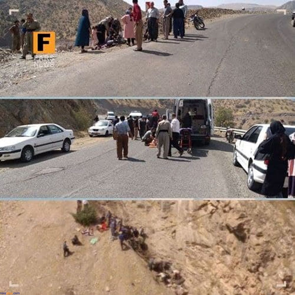 سقوط مینی‌بوس در کردستان به دره با ۱۶ کشته/ اعزام بالگرد به منطقه/ چند کودک میان فوتی‌ها