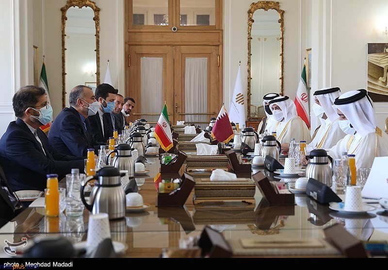 دیدار امیرعبداللهیان با وزیرخارجه قطر+عکس
