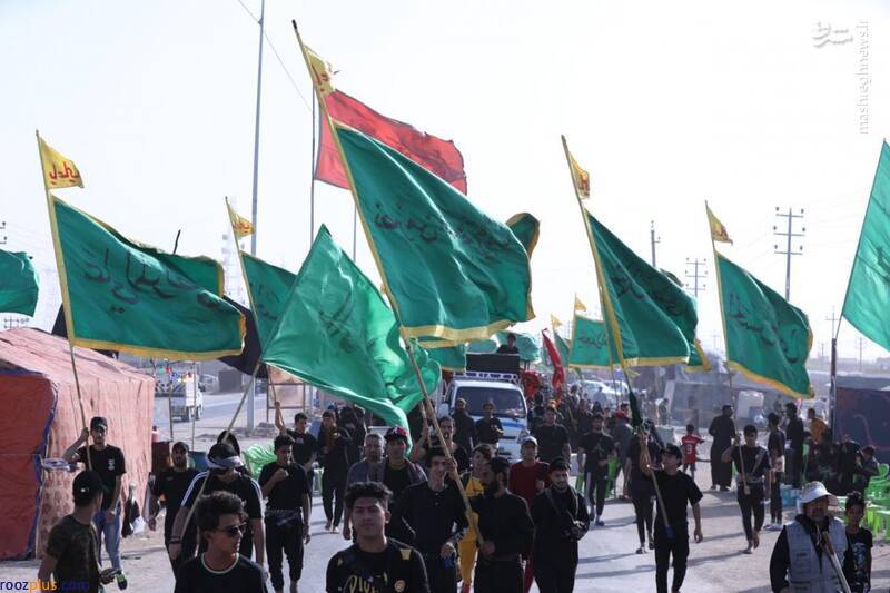 پیاده‌روی عزاداران حسینی به سمت کربلا/عکس