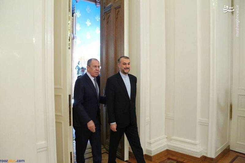 دیدار و گفتگوی وزرای امور خارجه ایران و روسیه+عکس