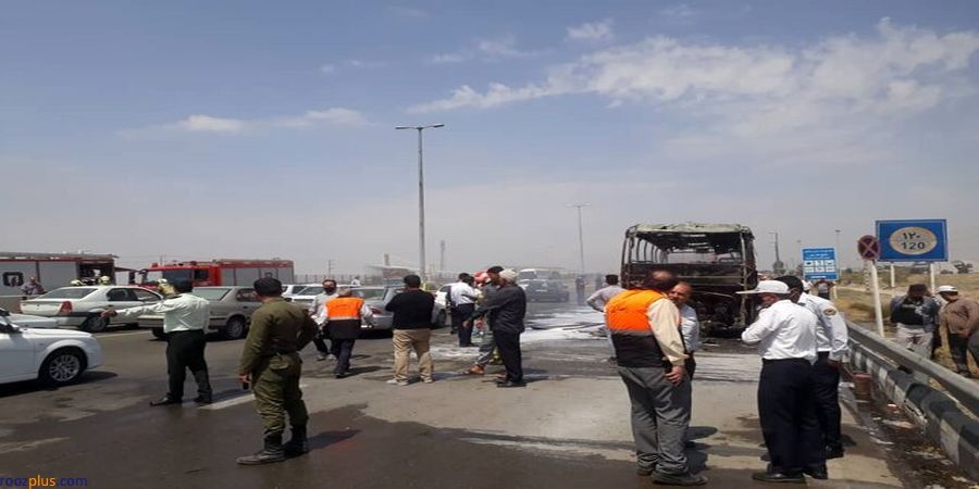 واژگونی اتوبوس تهران -مشهد در دامغان