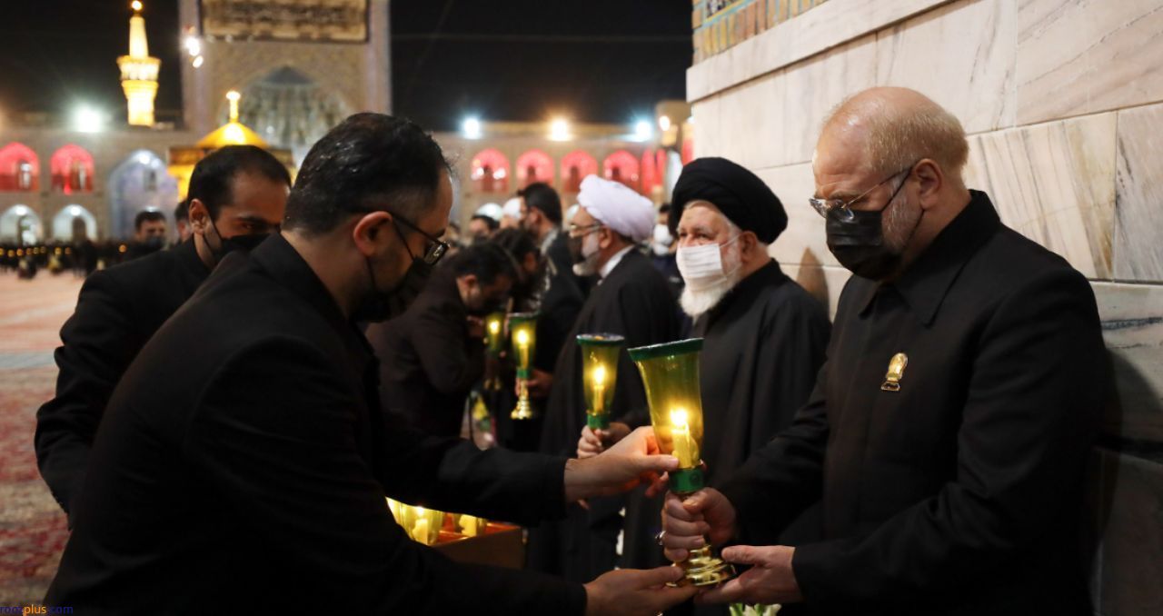 رییس مجلس در مراسم خطبه خوانی حرم حضرت علی بن موسی الرضا(ع)+عکس