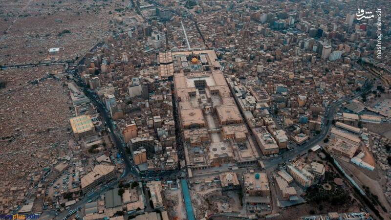 عکس/ نمای هوایی از حرم حضرت علی(ع)