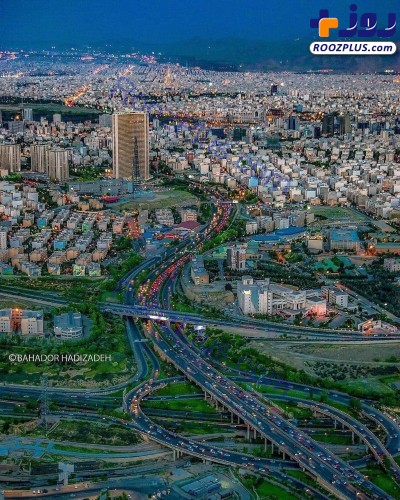 نمایی هوایی از شهر تهران +عکس