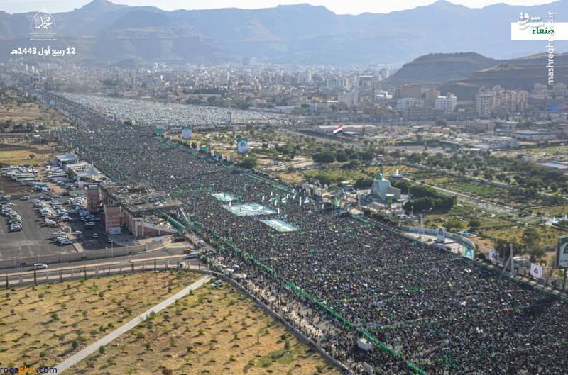 جشن میلیونی میلاد پیامبر(ص) در یمن+عکس