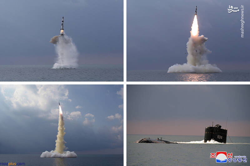 اولین تصاویر از پرتاب موشک جدید کره شمالی از زیردریایی