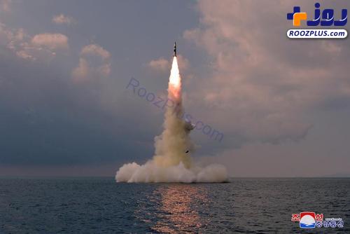 لحظه شلیک موشک بالستیک از زیردریایی کره شمالی +عکس