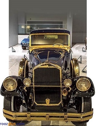 گران‌ترین لیموزین جهان زیر پای رضا شاه؛ خودروی طلایی و الماس نشان پهلوی+عکس