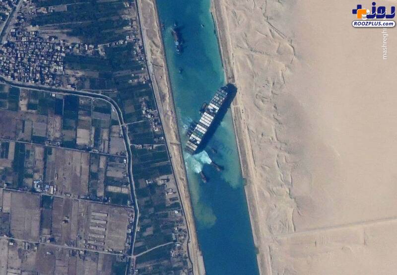 وضعیت کشتی که کانال سوئز را قیچی کرد +عکس