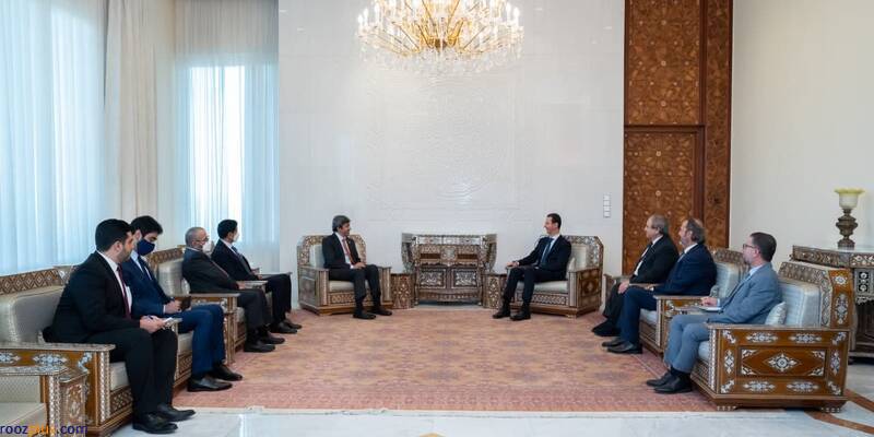 اولین دیدار وزیر خارجه امارات با بشار اسد/عکس